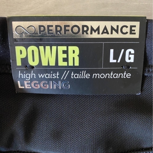 NWT  Infinite Performance Power Leggings Black Ladies Lg - Picture 3 of 11